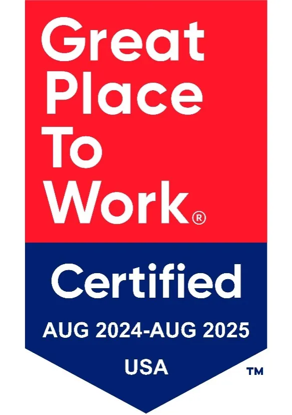 Great Place To Work Certified AUG 2025-AUG 2026 USA